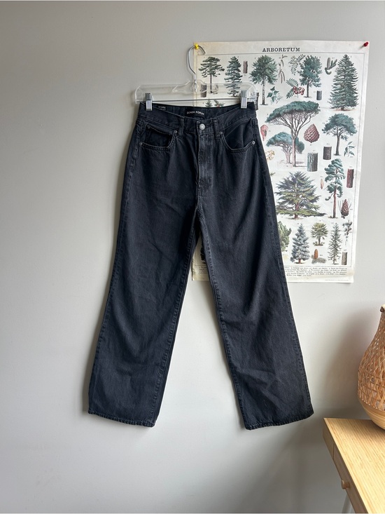 Denim Forum Denim - Denim Forum The Farrah Hi-Rise Wide Jeans Black 27